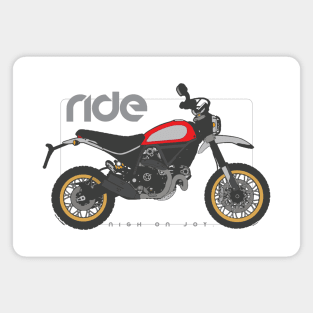 Ride desert sled white Magnet